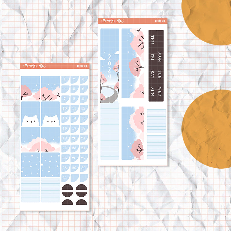 Pastel | Hobonichi Weeks Monthly Stickers ( set of 2 ) | hwm008