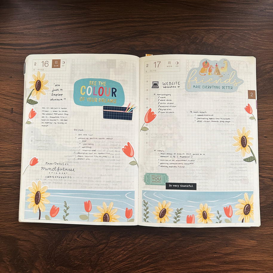 Reclaiming My Radiance | Hobonichi | Cousin Daily Sticker Kit | Cd066