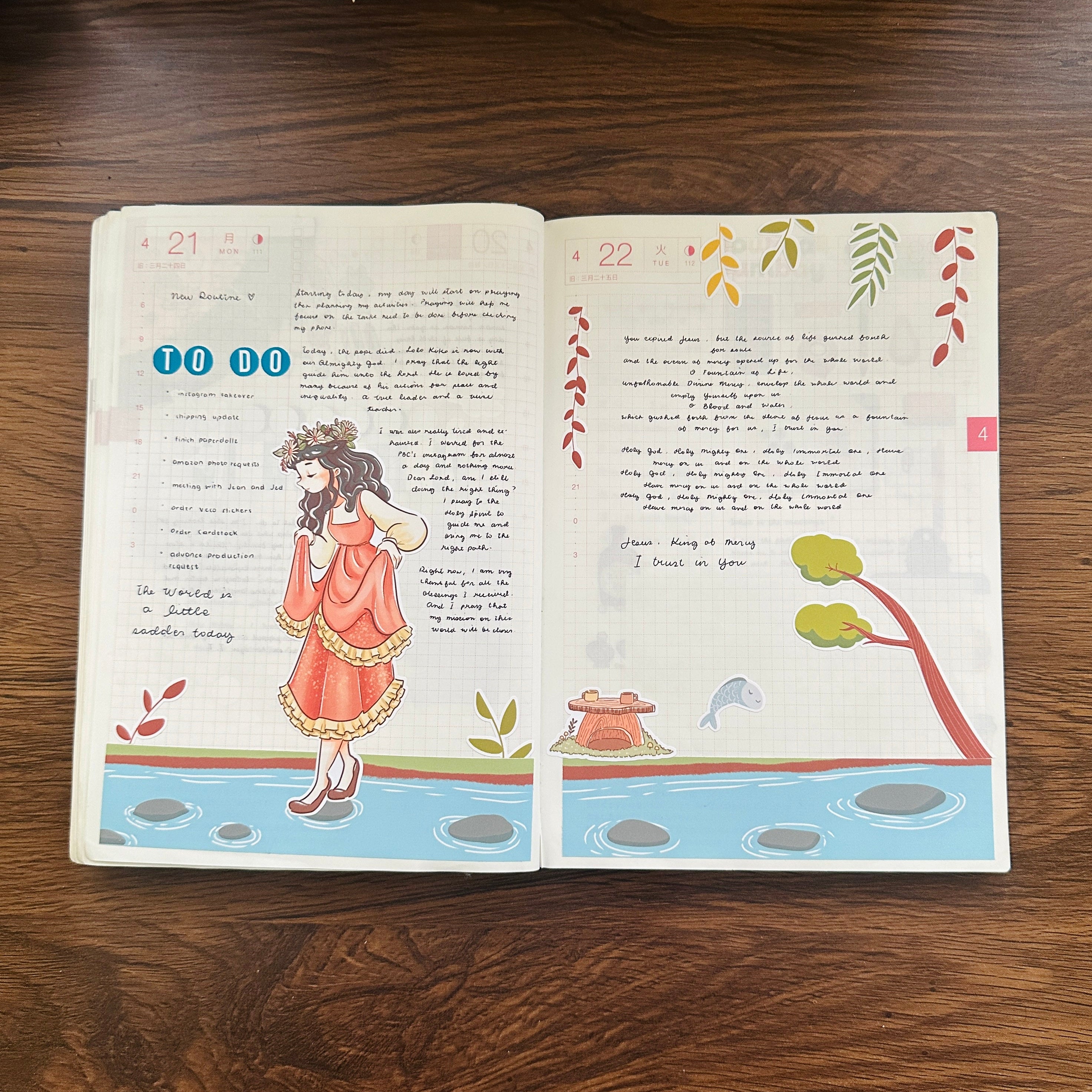 The Pretty Petal | Hobonichi | Cousin Daily Sticker Kit | Cd053
