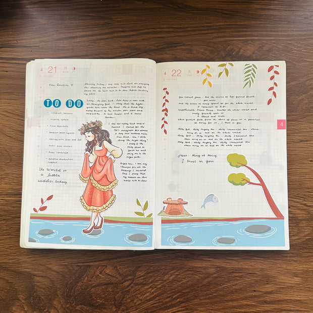 The Pretty Petal | Hobonichi | Cousin Daily Sticker Kit | Cd053