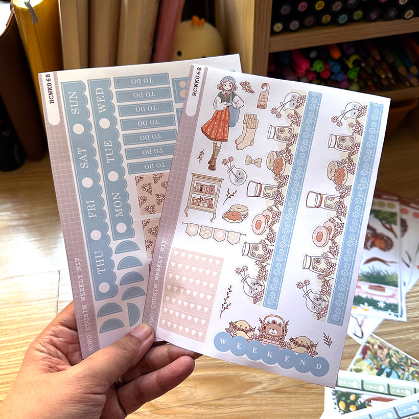 Peaceful | Spring Blossoming | Hobonichi Cousin Weekly Kit - hcwk068