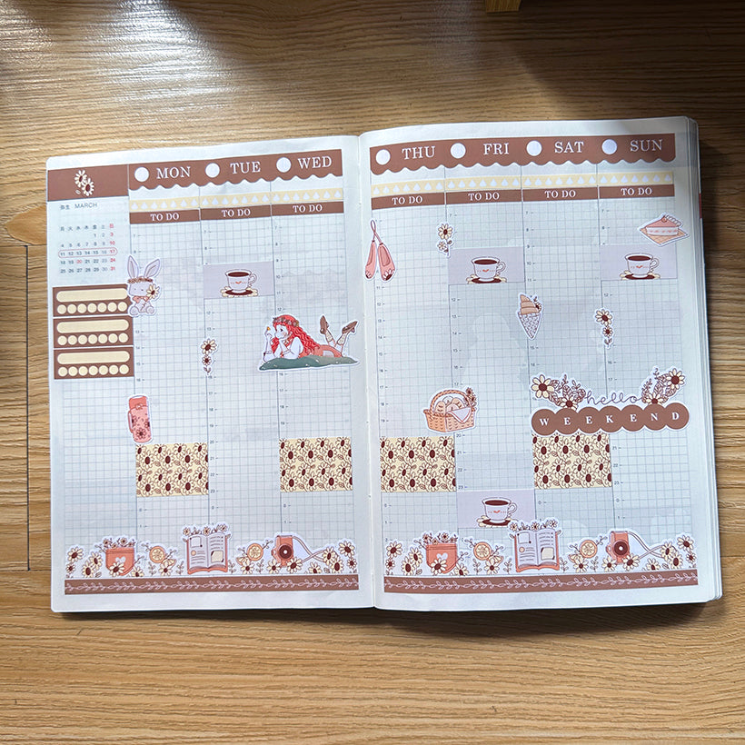 Blossoming | Spring Blossoming | Hobonichi Cousin Weekly Kit - hcwk066