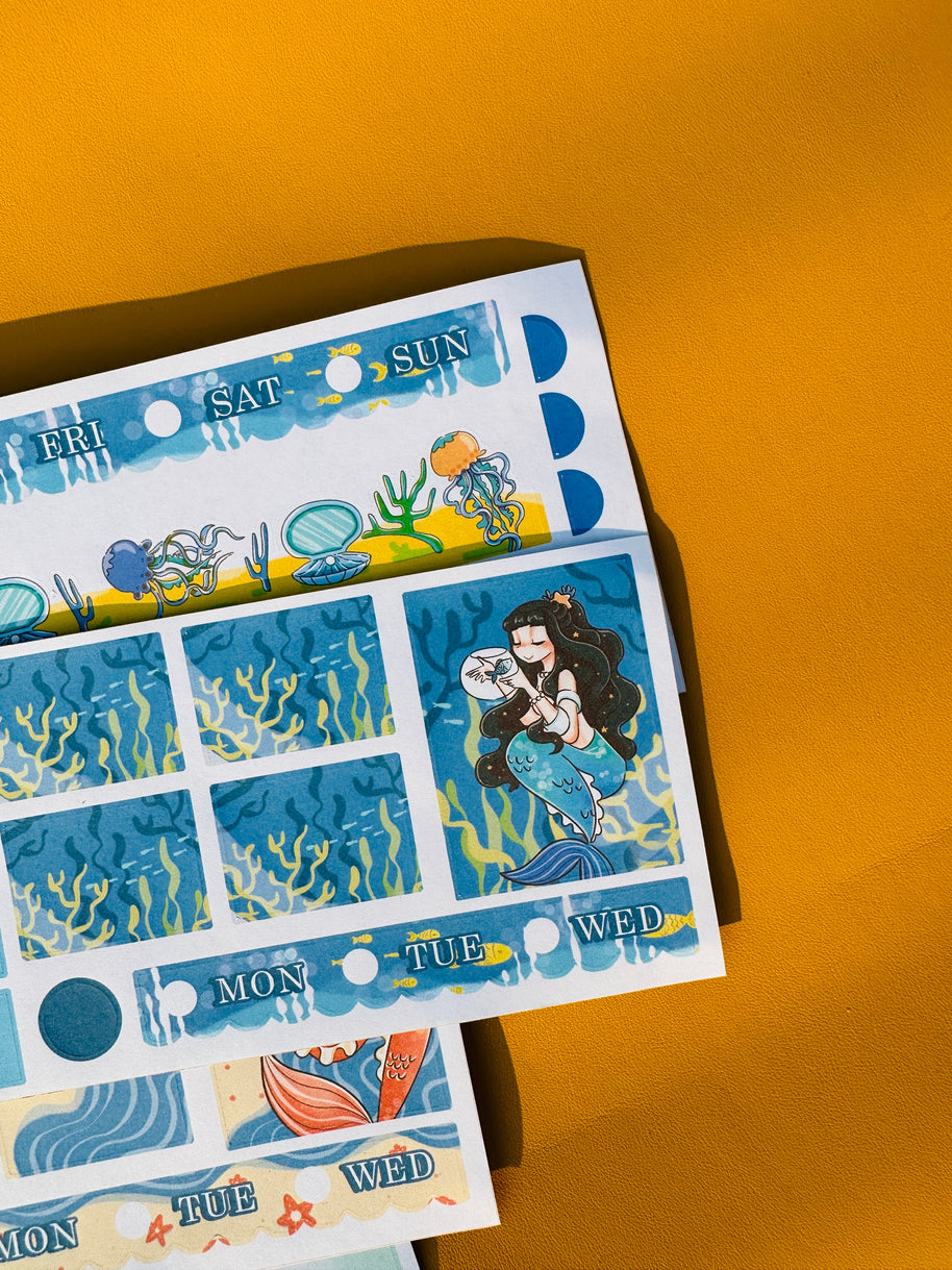 Zoophilist | The Modern Mermaids | Hobonichi Cousin Weekly Kit | hcwk003