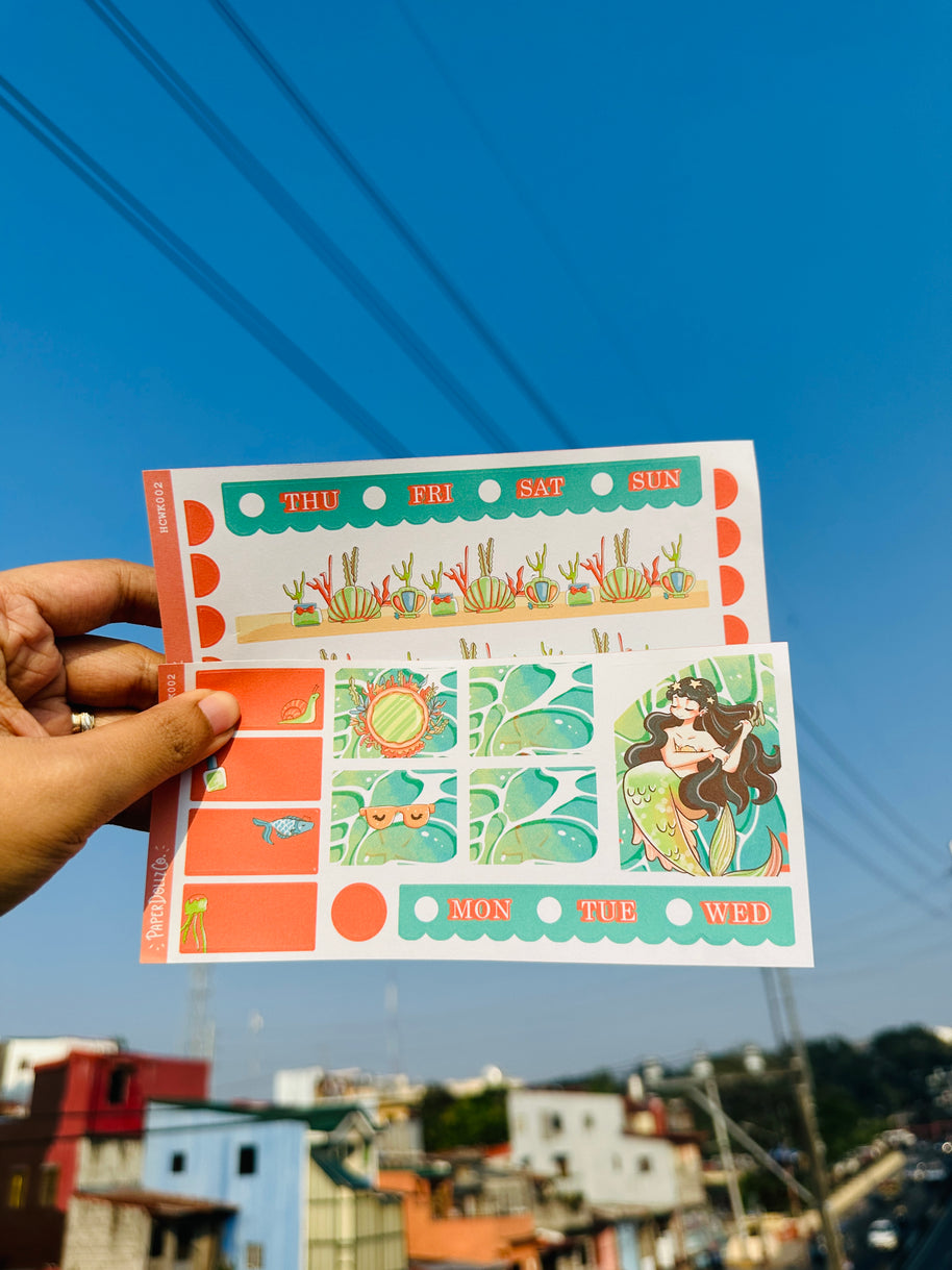 Stylish | The Modern Mermaids | Hobonichi Cousin Weekly Kit | hcwk002
