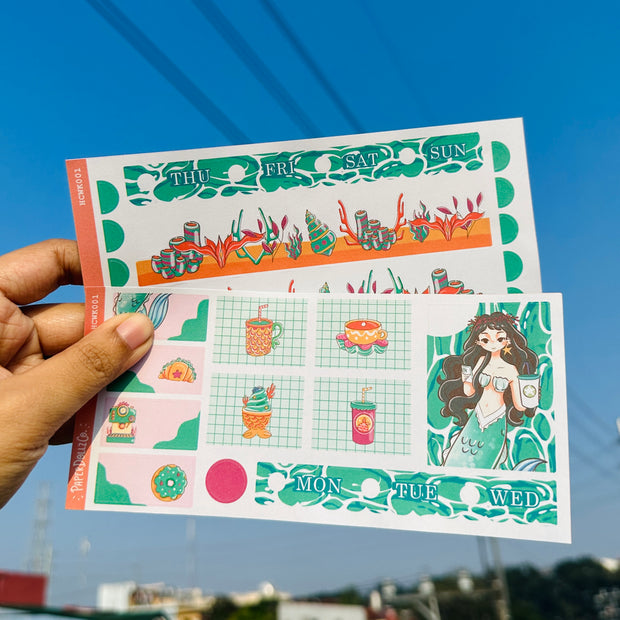 Coffeeholic | The Modern Mermaids | Hobonichi Cousin Weekly Kit | hcwk001