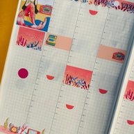 Retro | The Modern Mermaids | Hobonichi Cousin Weekly Kit | hcwk005