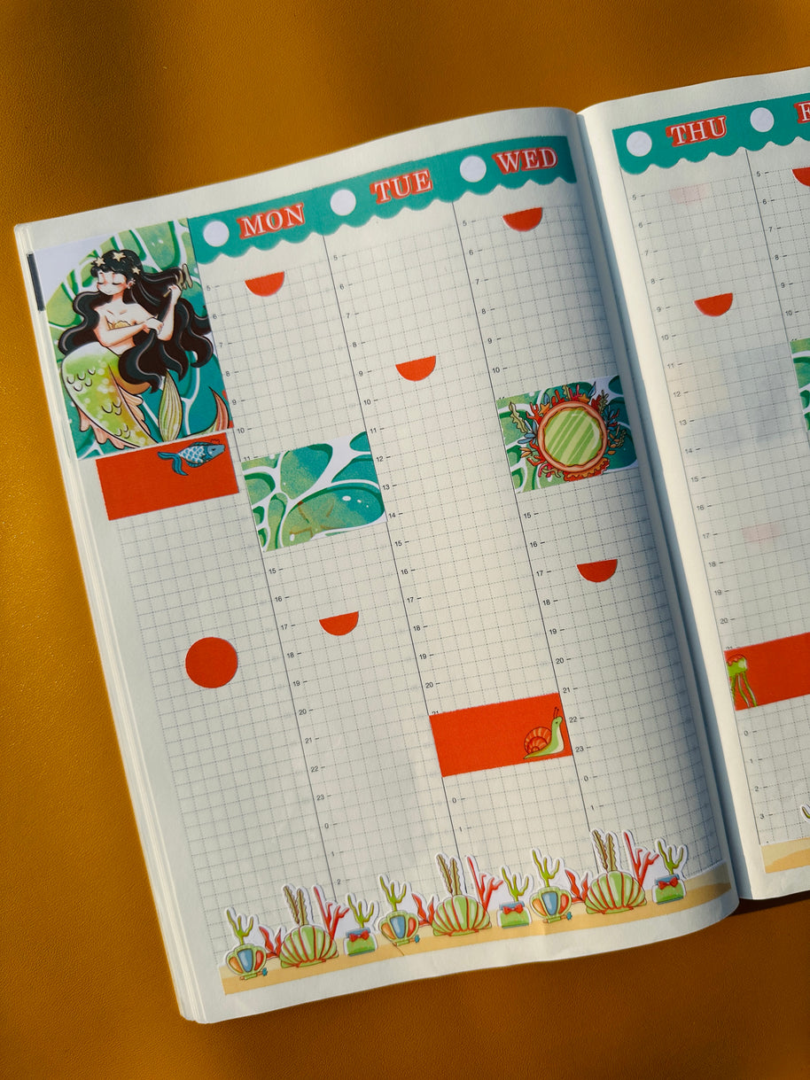 Stylish | The Modern Mermaids | Hobonichi Cousin Weekly Kit | hcwk002