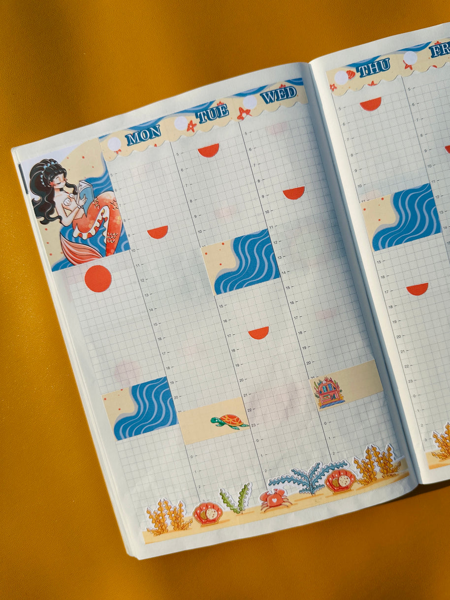 Bookish | The Modern Mermaids | Hobonichi Cousin Weekly Kit | hcwk004