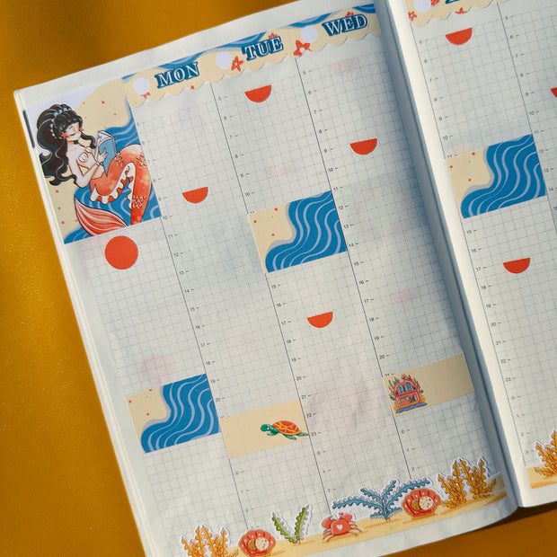 Bookish | The Modern Mermaids | Hobonichi Cousin Weekly Kit | hcwk004