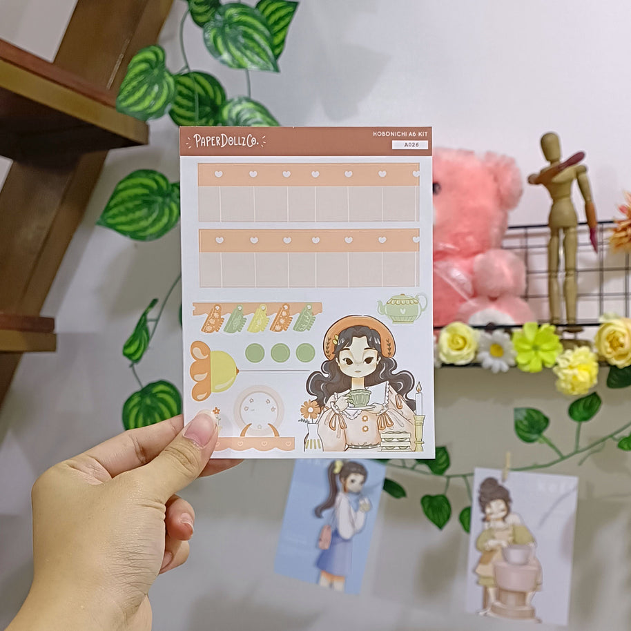 Tea Party | Alone Time | Hobonichi A6 Daily Sticker Kit - a026