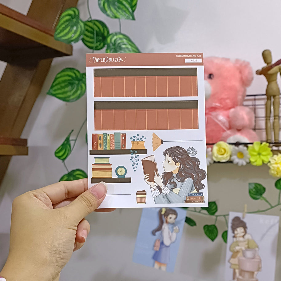 Bookworm | Alone Time | Hobonichi A6 Daily Sticker Kit - a029