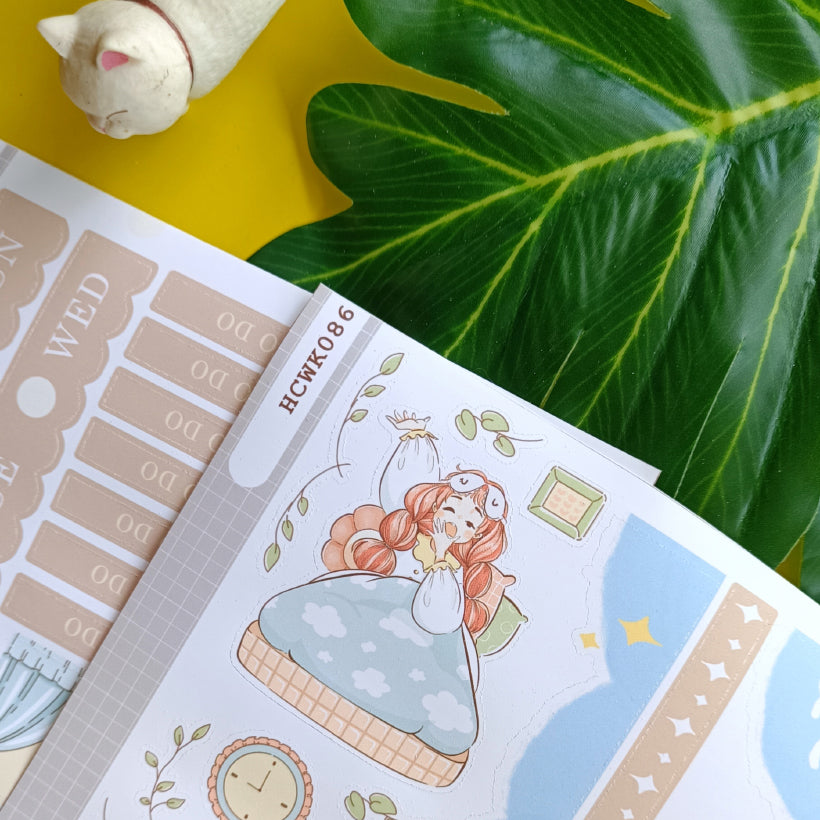Peaceful | Sweet Dreams | Hobonichi Cousin Weekly Kit - hcwk086