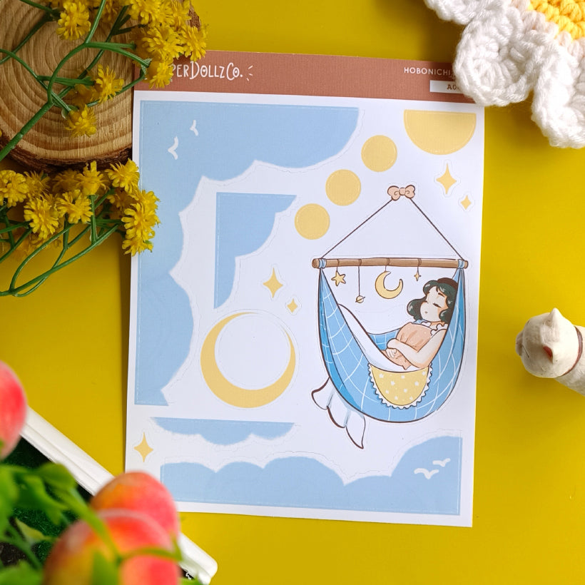 Serene | Sweet Dreams | Hobonichi A6 Daily Sticker Kit - a049