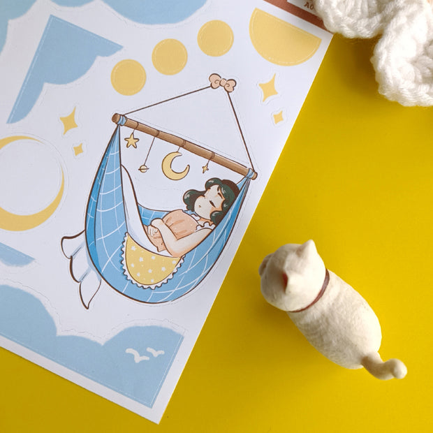 Serene | Sweet Dreams | Hobonichi A6 Daily Sticker Kit - a049
