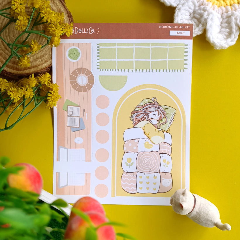 Cozy | Sweet Dreams | Hobonichi A6 Daily Sticker Kit - a047