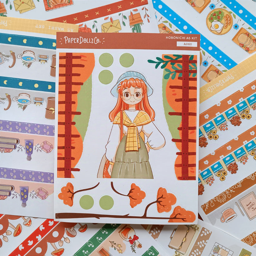Travel | Fabulous Fall | Hobonichi A6 Daily Sticker Kit - a060