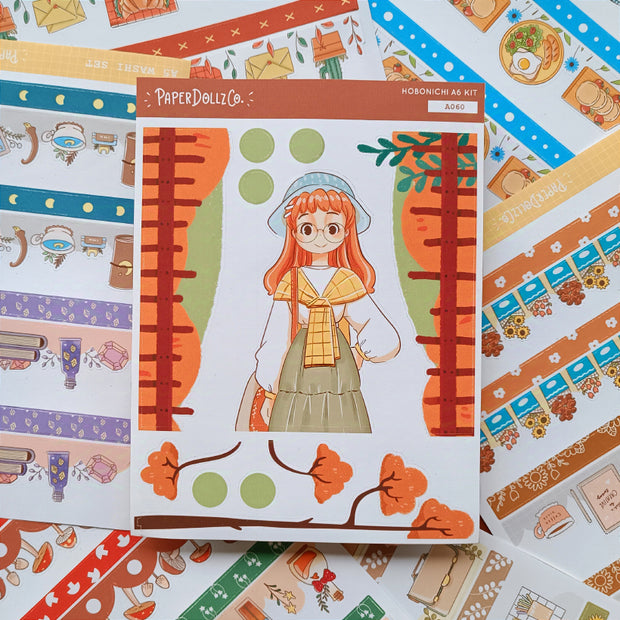 Travel | Fabulous Fall | Hobonichi A6 Daily Sticker Kit - a060