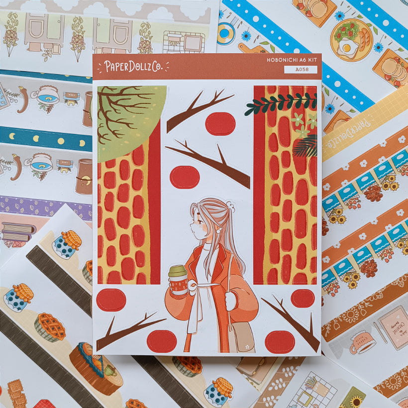 Office | Fabulous Fall | Hobonichi A6 Daily Sticker Kit - a058