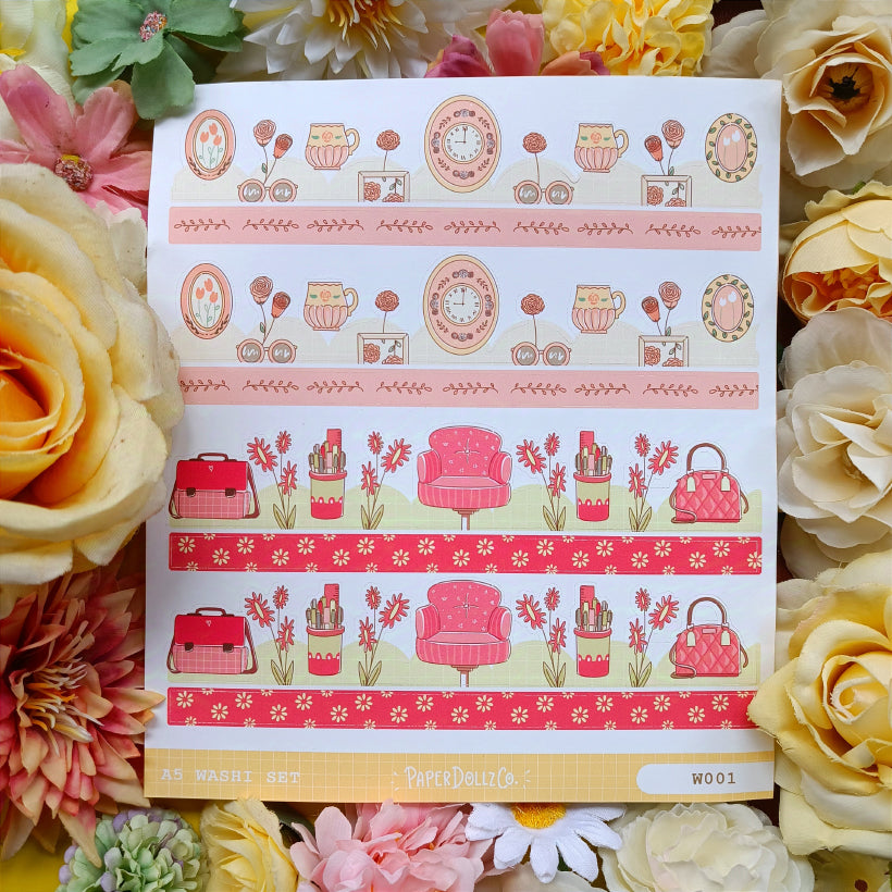 Paperdollzco | A5 Border Sticker | w001