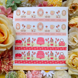 Paperdollzco | A5 Border Sticker | w001