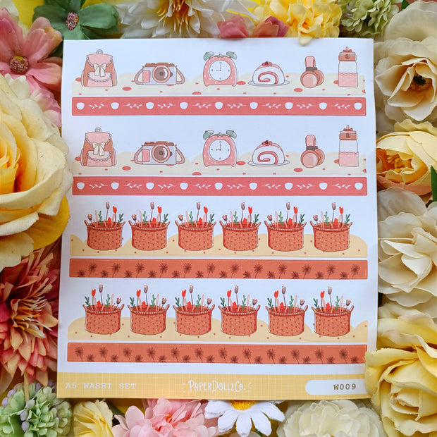 Paperdollzco | A5 Border Sticker | w009