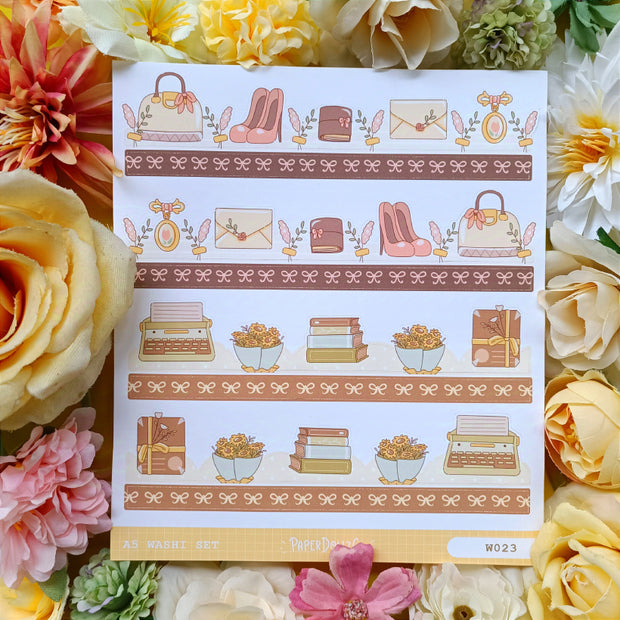 Paperdollzco | A5 Border Sticker | w023