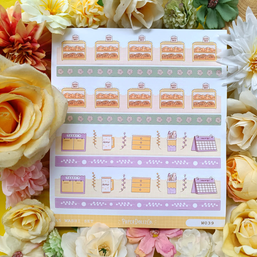 Paperdollzco | A5 Border Sticker | w039