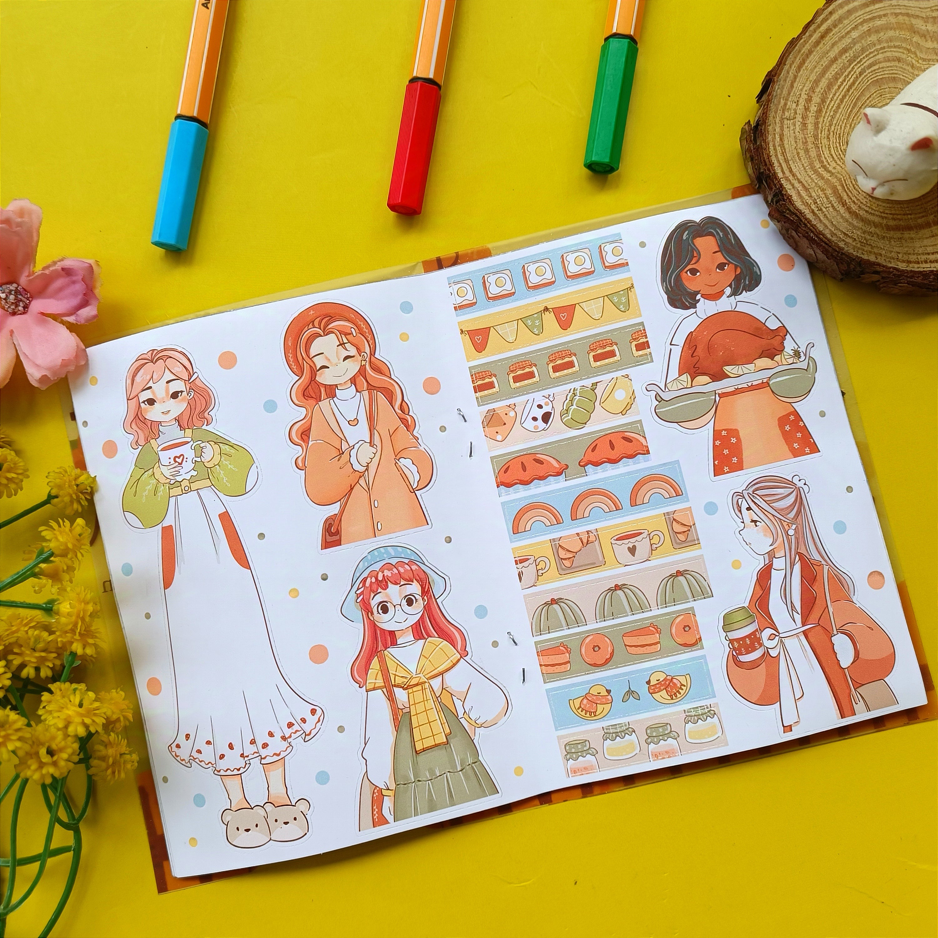 Fabulous Fall | PaperDollzCo | Sticker Book | CB063