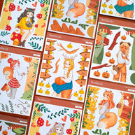 Bear | Fluffy Tails | Hobonichi A6 Daily Sticker Kit - a062