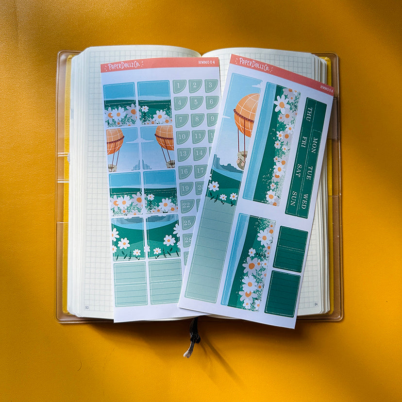 Balloons | Hobonichi Weeks Monthly Stickers ( set of 2 ) | hwm004