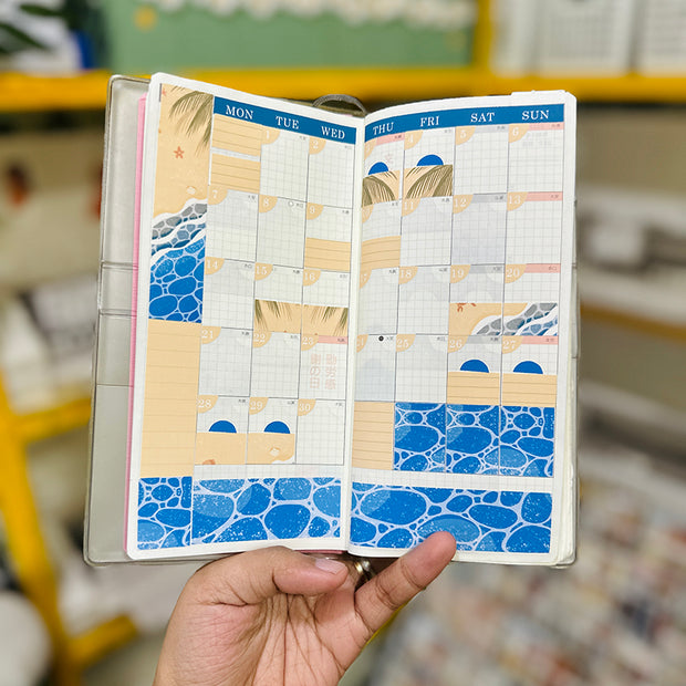 Beach | Hobonichi Weeks Monthly Stickers ( set of 2 ) | hwm005