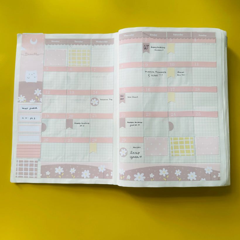 Relaxation | Hobonichi Monthly Kit Sticker | HCM007 | HWM007