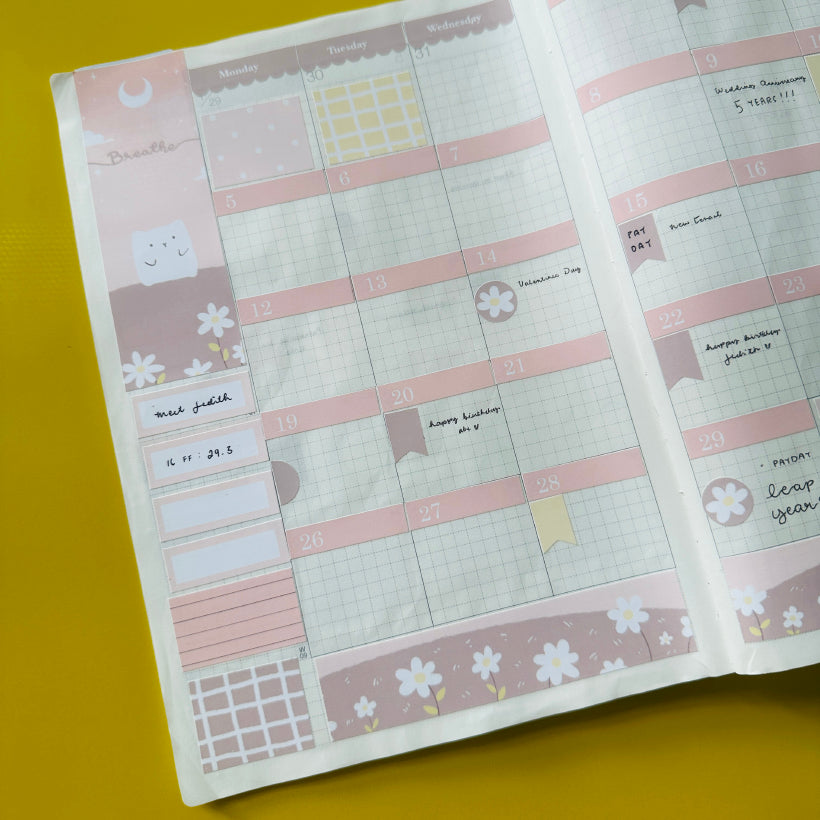 Relaxation | Hobonichi Monthly Kit Sticker | HCM007 | HWM007