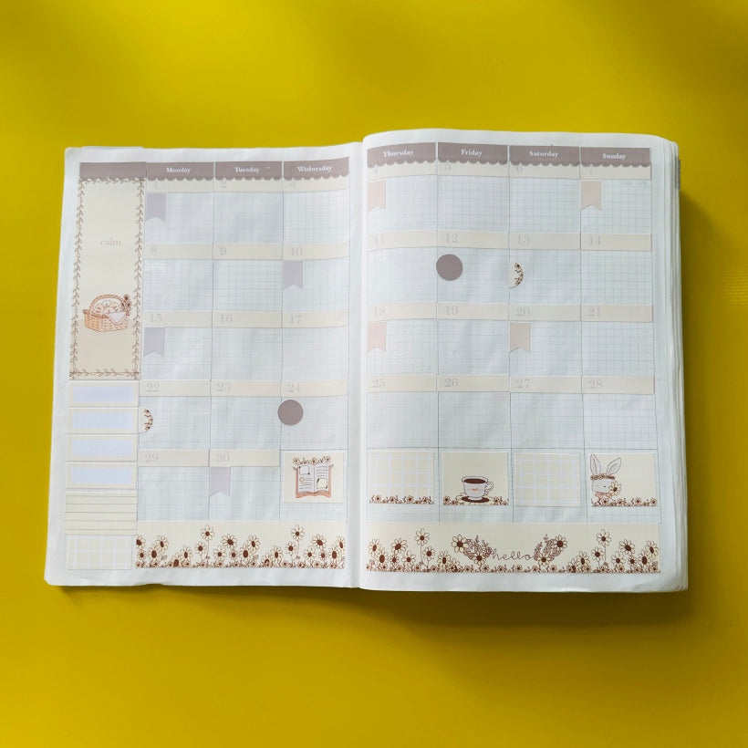 Minimalist | Hobonichi Cousin Monthly Stickers ( set of 2 ) | Hcm009