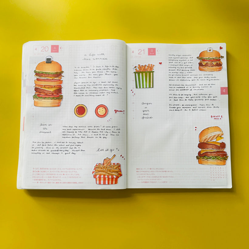 Burgers and Fries Stickers | Neko Veggies Food