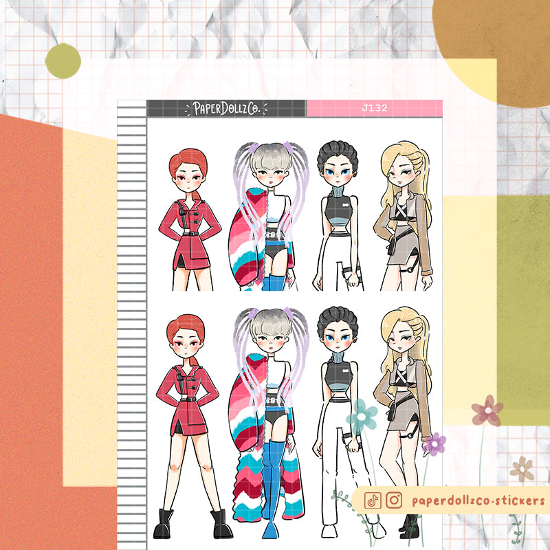 Black Pink Kpop | Just Dolls Stickers | j132