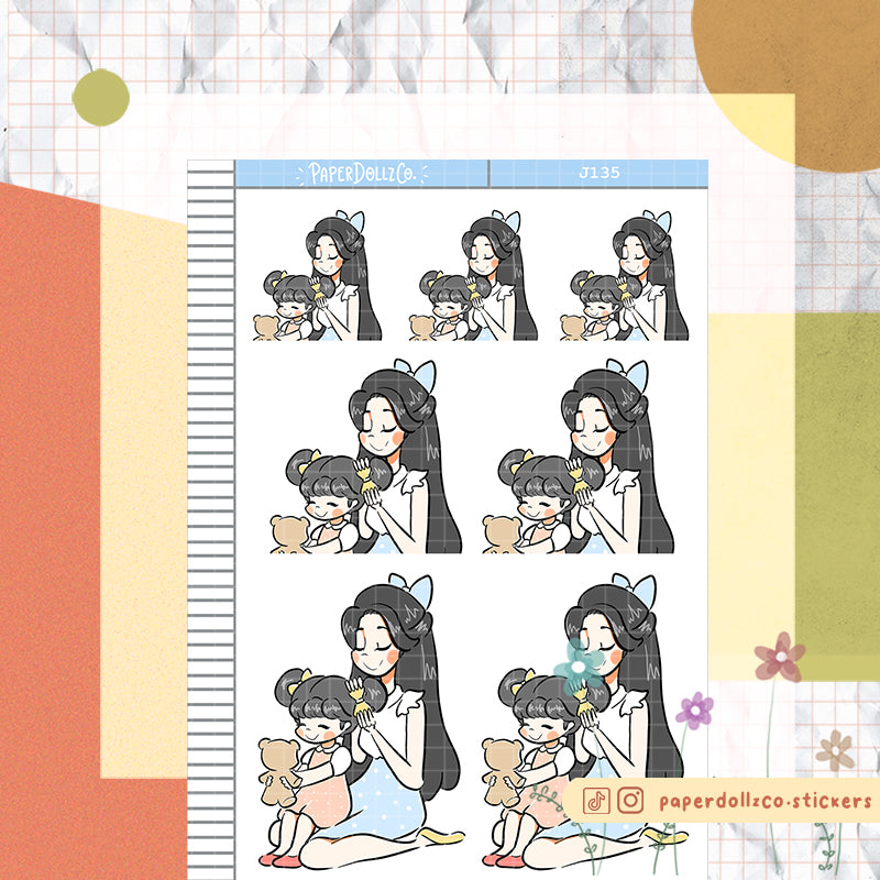 Mother and Daughter | Just Dolls Stickers | J135