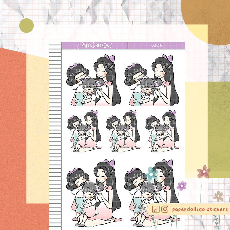 Mother and Daughters | Just Dolls Stickers | J136