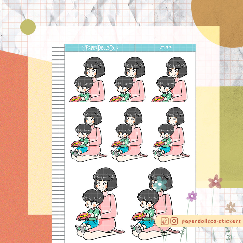 Mother and Son | Just Dolls Stickers | J137