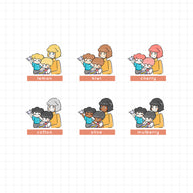 Mother and Sons | Just Dolls Stickers | J138