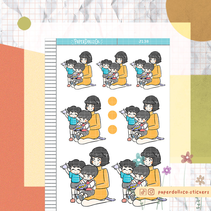 Mother and Sons | Just Dolls Stickers | J138