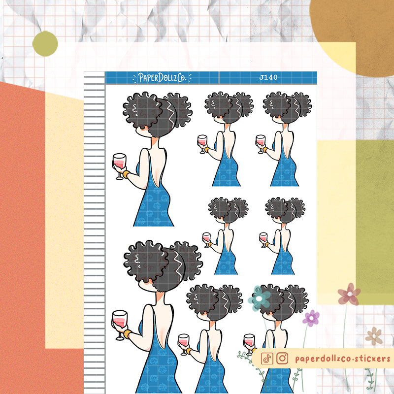 Wine Day | Just Dolls Stickers | J140
