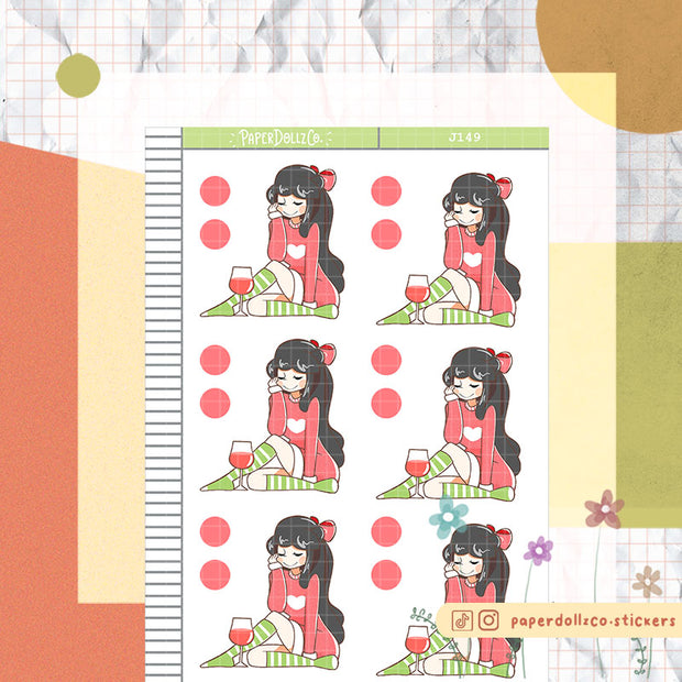 Wine Christmas | Just Dolls Stickers | J149