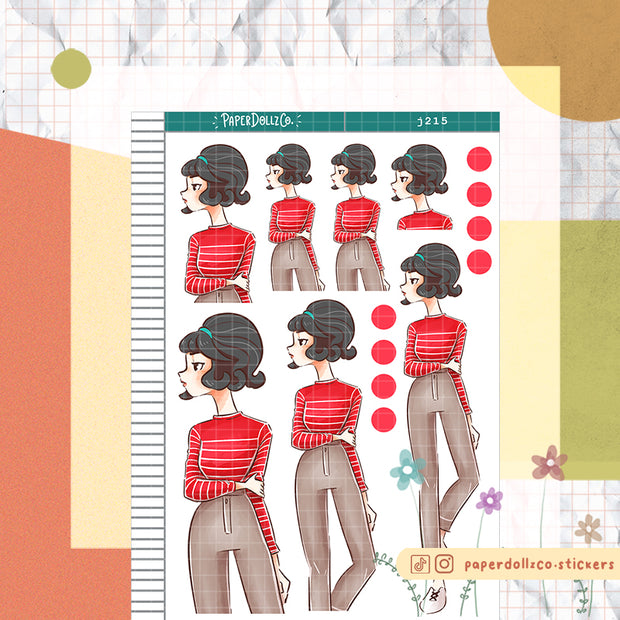 60s Queen Stripes | Way out 60s | Just Dolls Sticker | J215