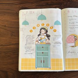 Letter Journal Sticker | Consonant | Beach Colors | PaperDollzCo | L008