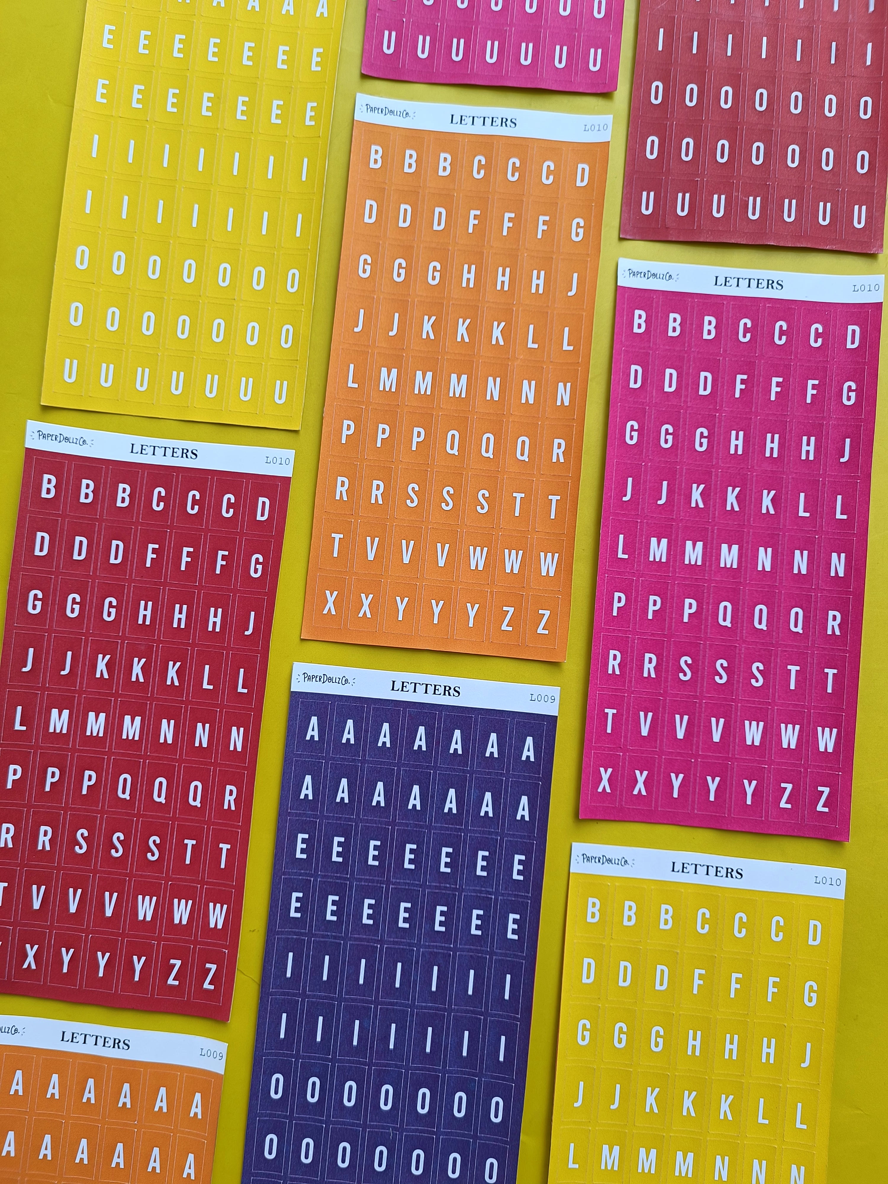 Letter Journal Sticker | Consonant | Flower Colors | L010