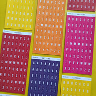 Letter Journal Sticker | Consonant | Flower Colors | L010