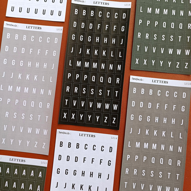 Letter Journal Sticker | Consonant | Monochromatic Colors | L014
