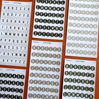 Letter Journal Sticker | Consonant | Monochromatic Colors | L016