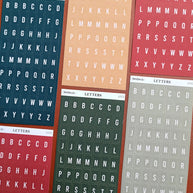 Letter Journal Sticker | Consonant | Christmas Colors | L022